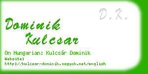 dominik kulcsar business card